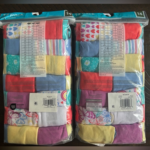 28pr. Girls Wonder Nation Hipster Underwear Size 14 (2/14pk bundle) - Picture 2 of 4